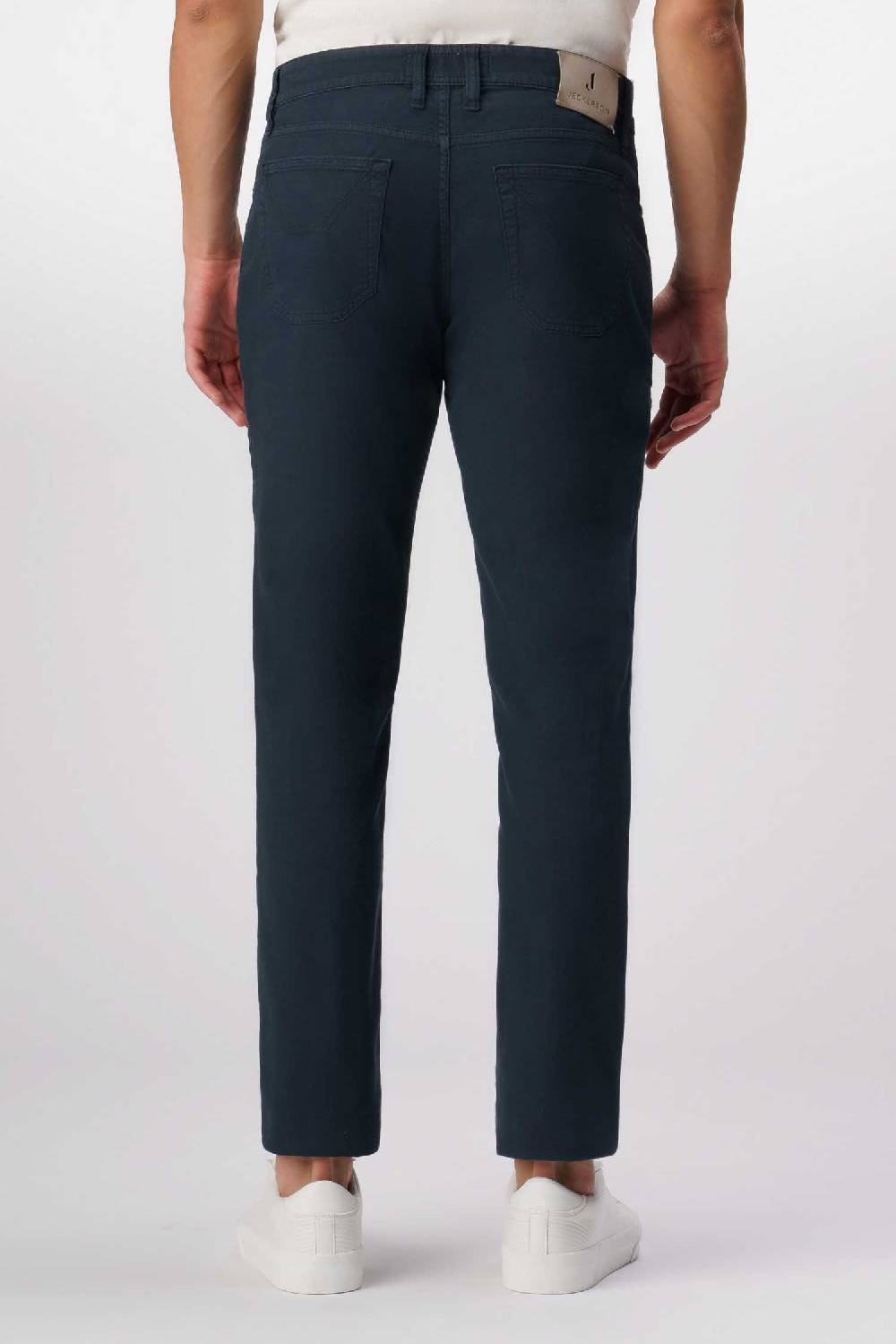 Jeckerson John - Pantalone 5 tasche con toppa in nido d'ape blu scuro Grande vendita
