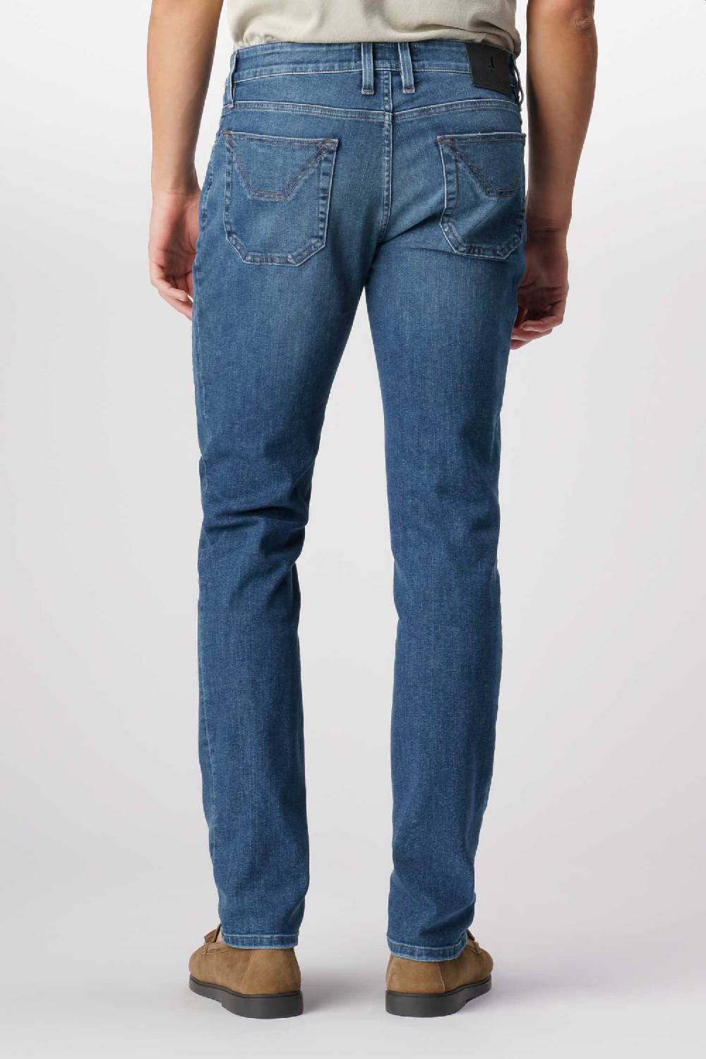 Jeckerson John - Pantalone con toppa in denim ecologico blu scuro Cyber Monday