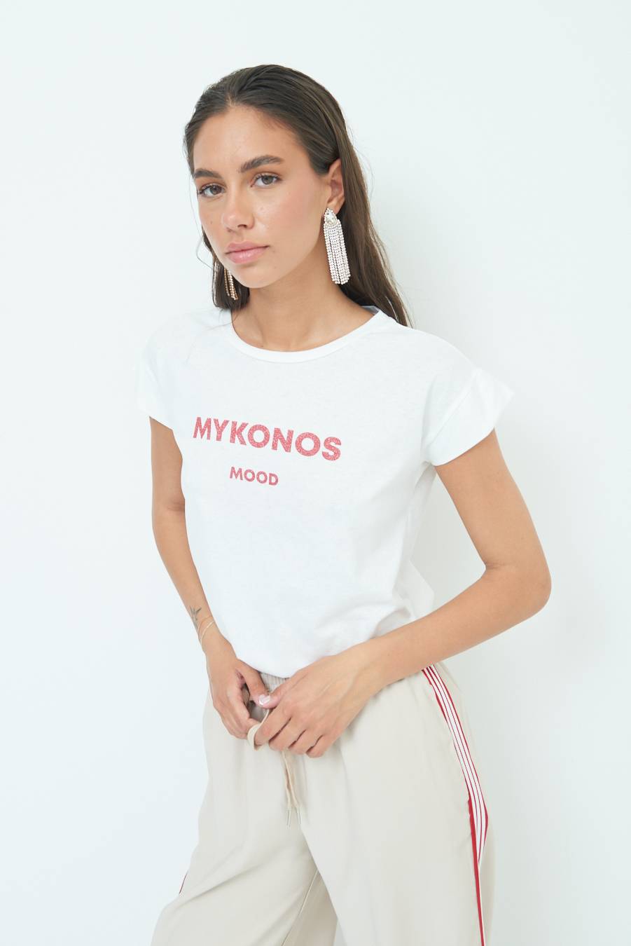 Kikisix T-SHIRT ''MYKONOS'' ROSSO Sconto