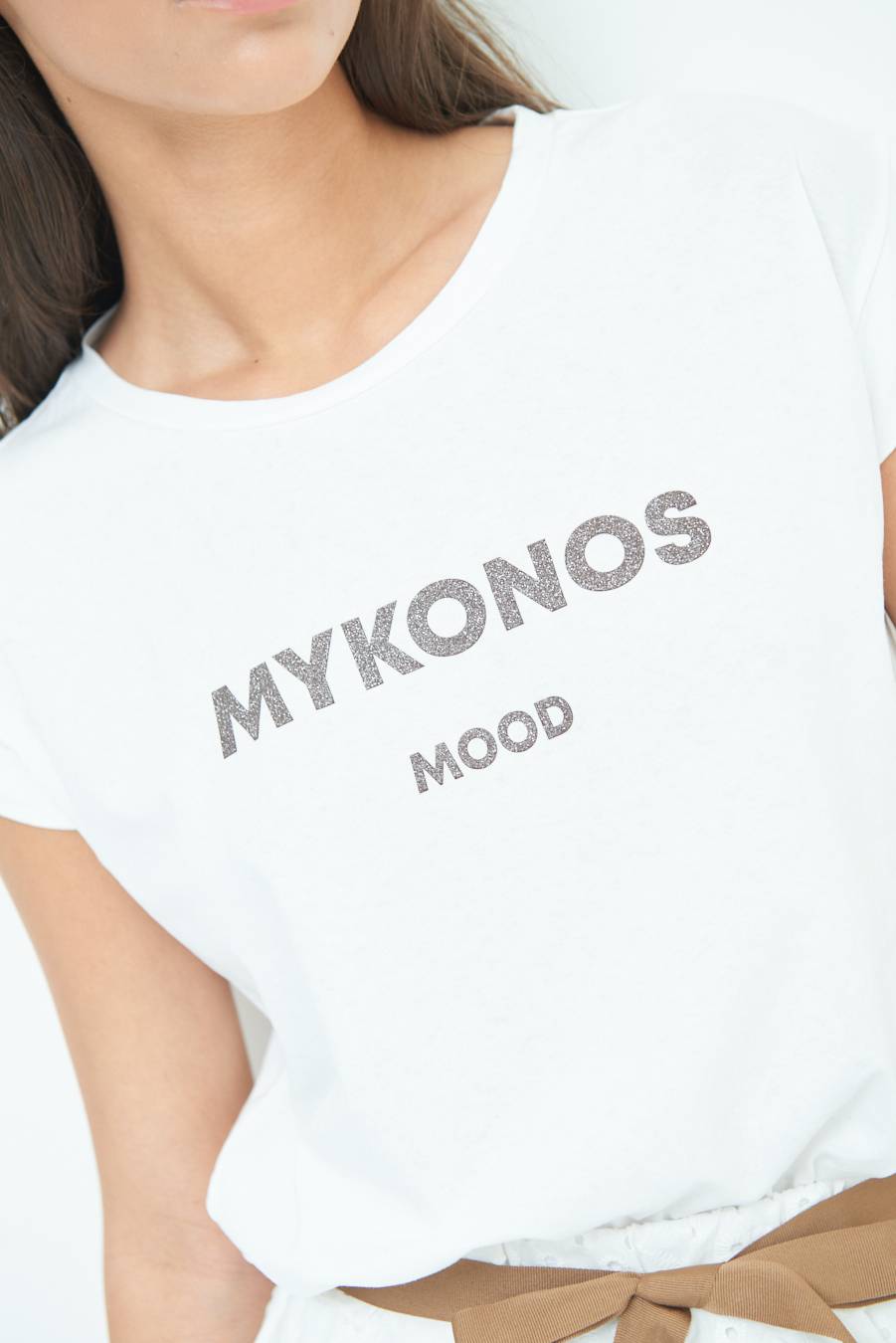 Kikisix T-SHIRT ''MYKONOS'' CIOCCOLATO Offerta