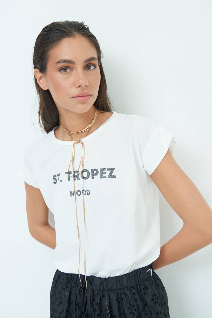 Kikisix T-SHIRT ''ST.TROPEZ'' NERO Offerte