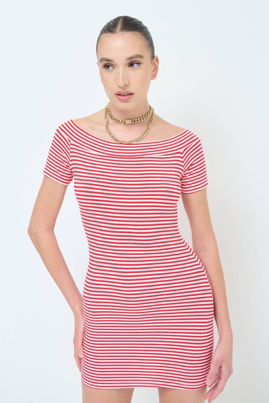 Kikisix ABITO SCOLLO SHIFFER ROSSO Prezzo basso