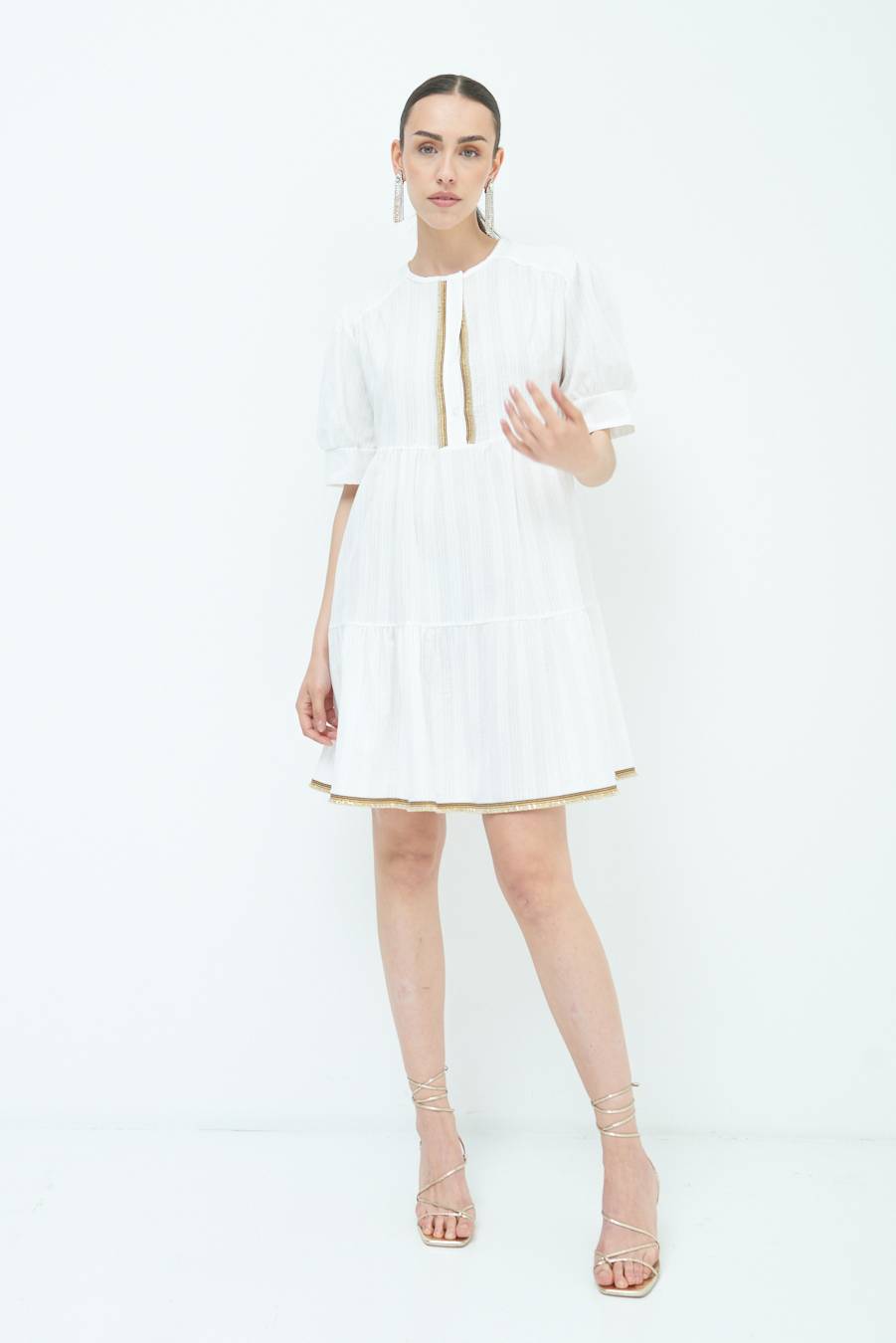Kikisix ABITINO CON INSERTO ORO BIANCO Fino Al -60%