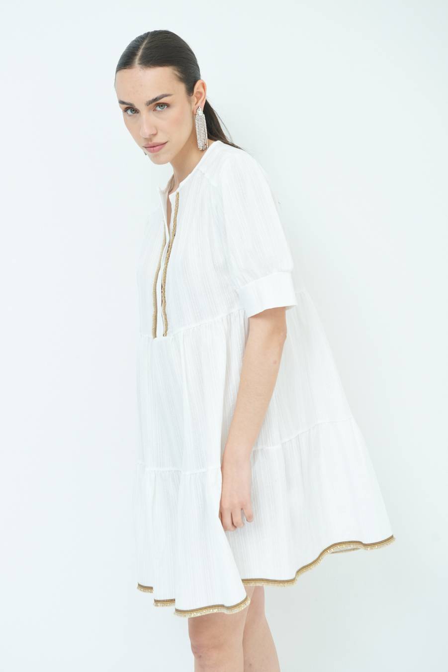 Kikisix ABITINO CON INSERTO ORO BIANCO Fino Al -60%