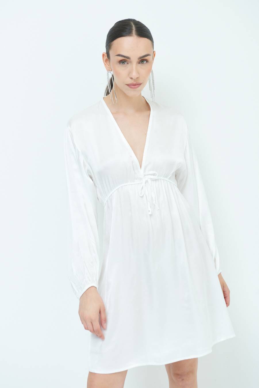 Kikisix ABITO COULICE RASO VISCOSA BIANCO Fino al 60% di sconto