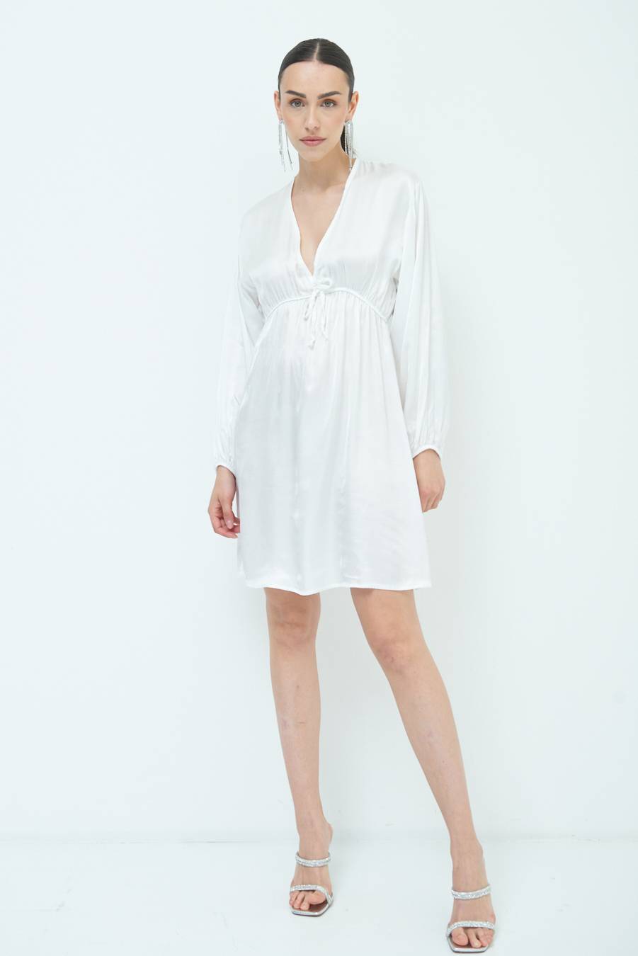 Kikisix ABITO COULICE RASO VISCOSA BIANCO Fino al 60% di sconto