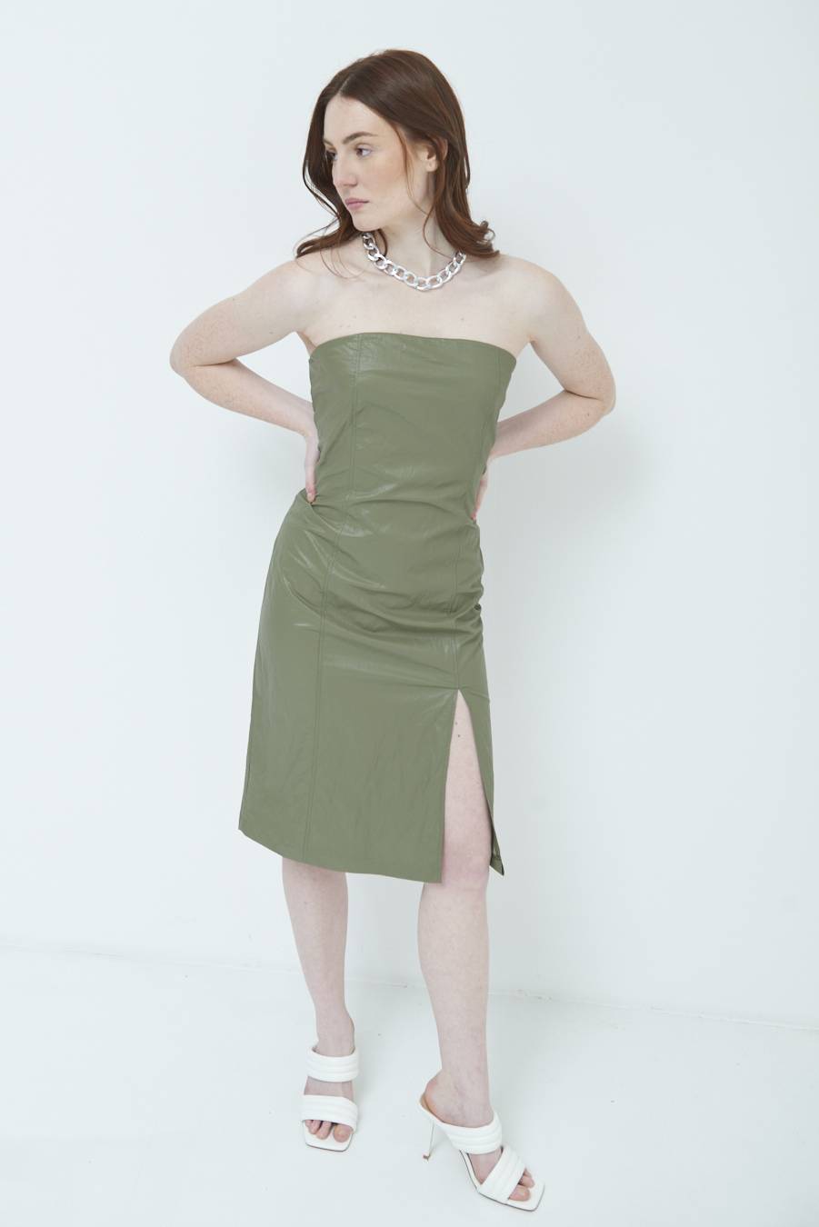 Kikisix ABITO TUBINO VERDE MILITARE Offerta speciale della fabbrica