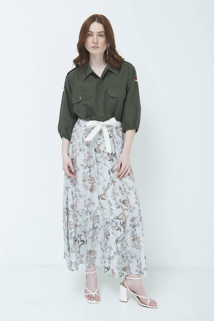 Kikisix ABITO GONNA FANTASIA VINTAGE GRIGIO Pezzi Unici