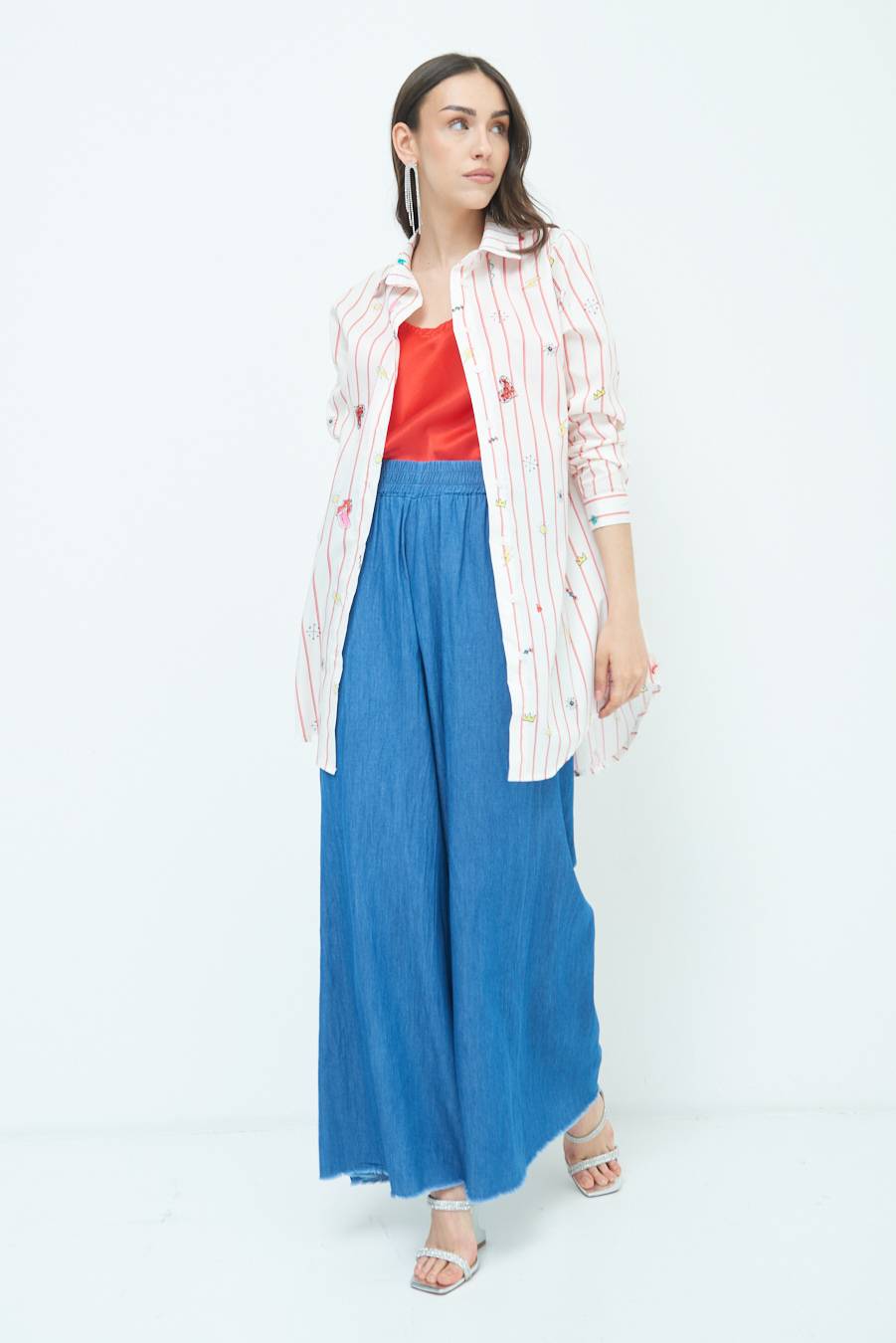 Kikisix CAMICIA ABITO FANTASIA ROSSO/BURRO Offerte