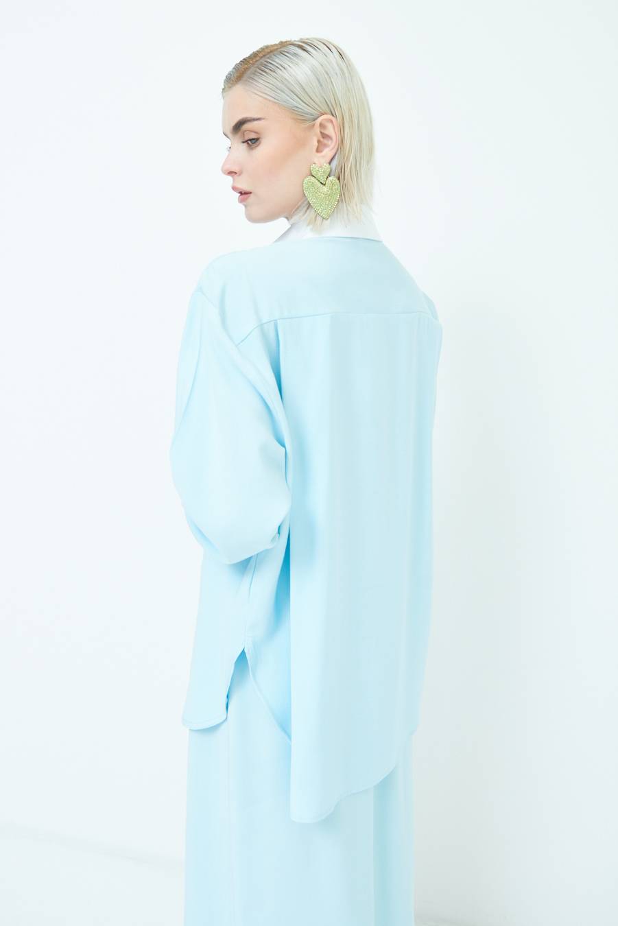 Kikisix CAMICIA COLLETTO B.CO CELESTE Negozio