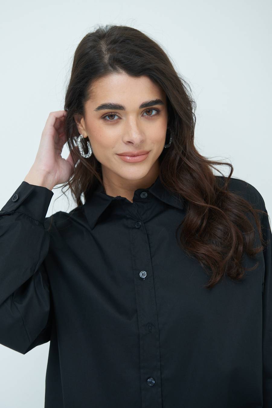 Kikisix CAMICIA MANICA AMPIA NERO