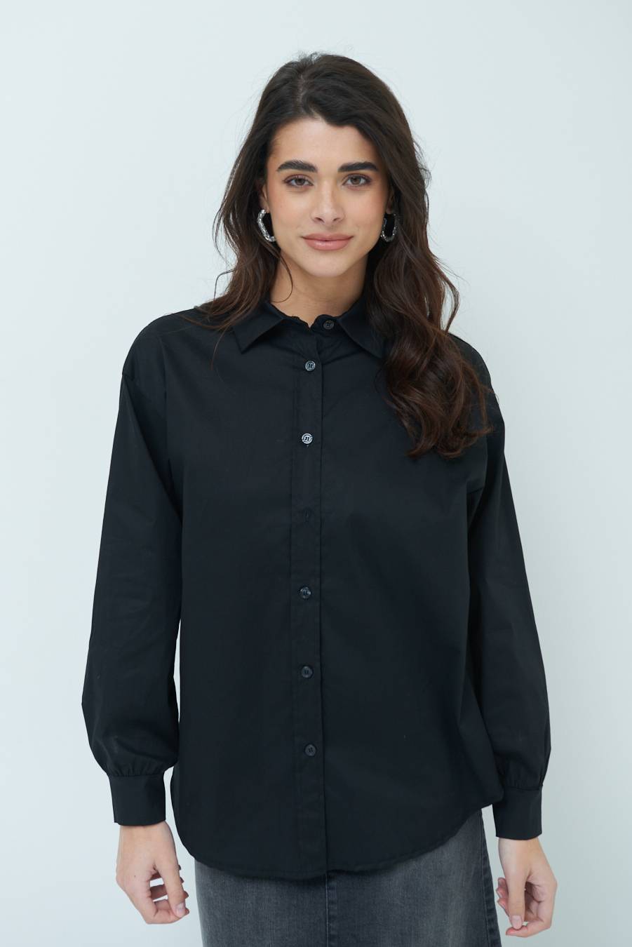 Kikisix CAMICIA MANICA AMPIA NERO Prezzo di fabbrica