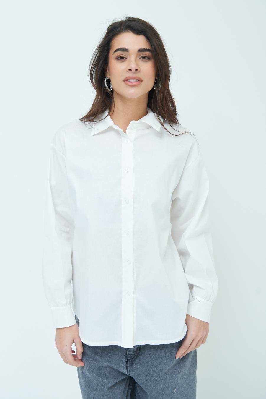 Kikisix CAMICIA MANICA AMPIA BIANCO