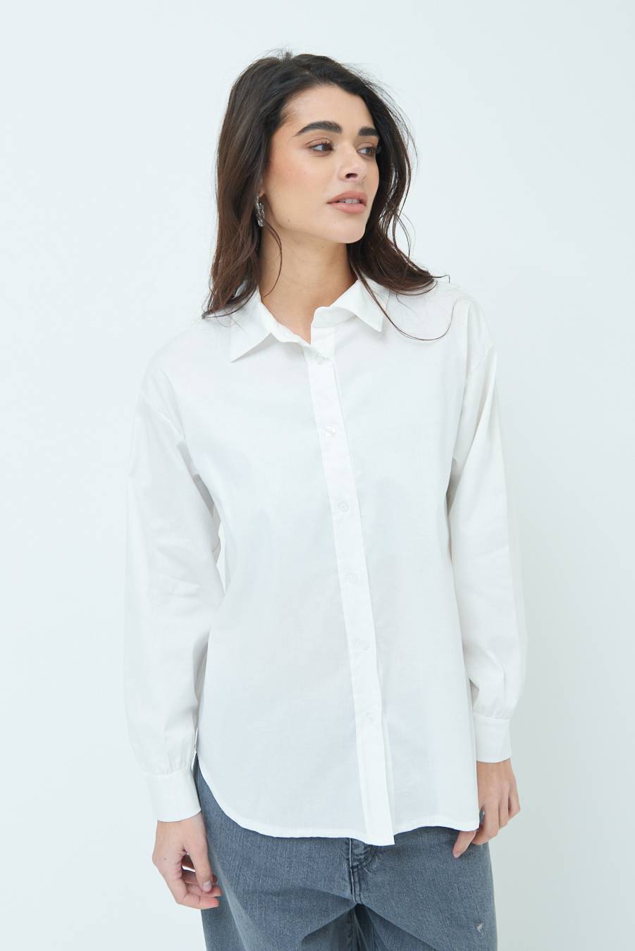 Kikisix CAMICIA MANICA AMPIA BIANCO Offerta speciale