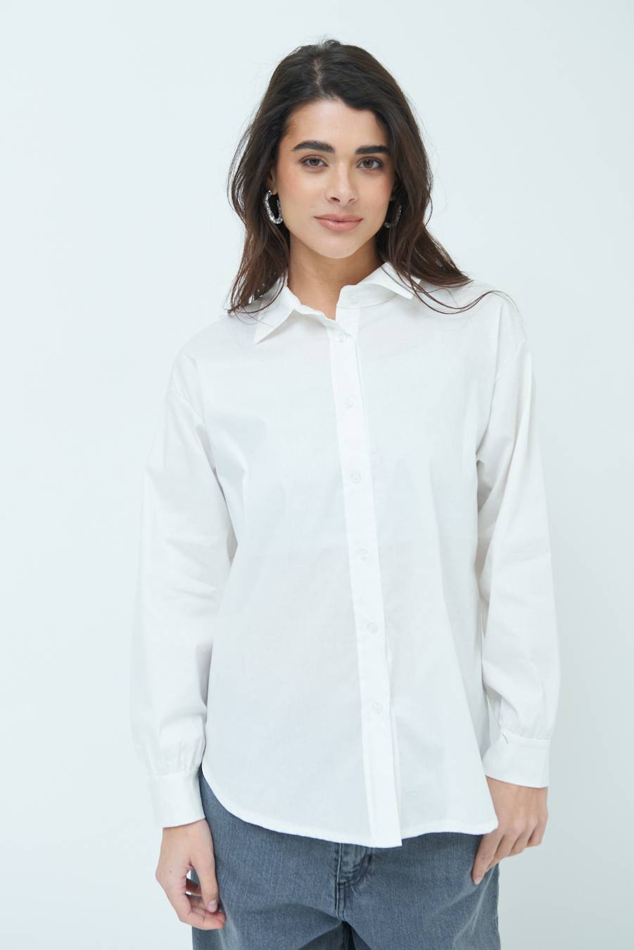 Kikisix CAMICIA MANICA AMPIA BIANCO Offerta speciale