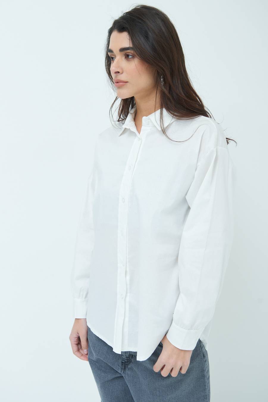 Kikisix CAMICIA MANICA AMPIA BIANCO Offerta speciale