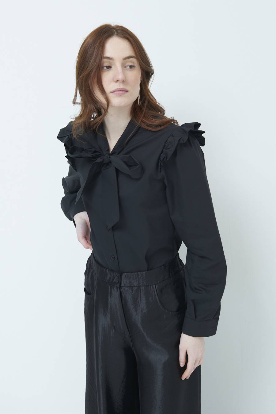 Kikisix CAMICIA NODO DAV. NERO