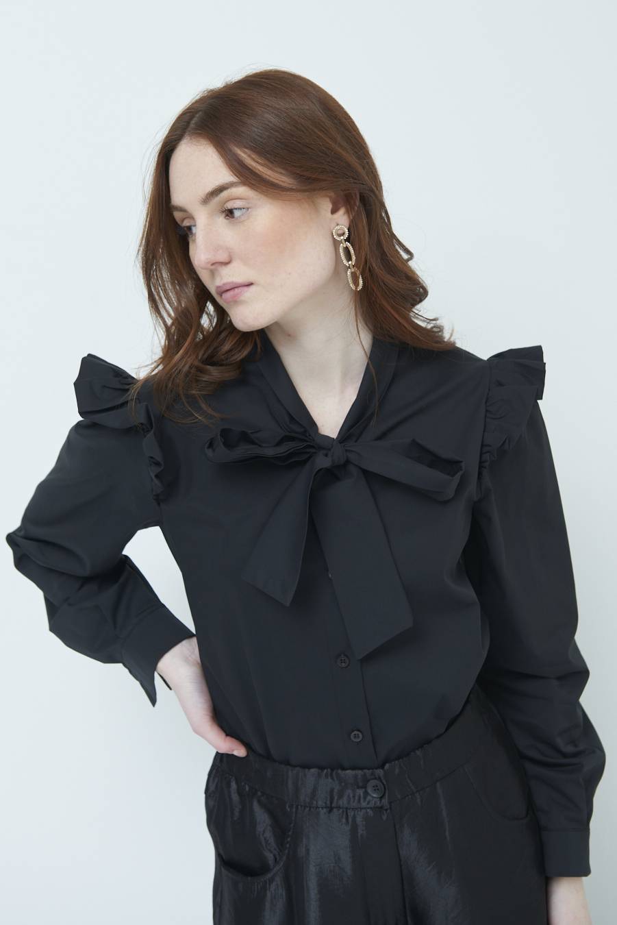 Kikisix CAMICIA NODO DAV. NERO Black Friday