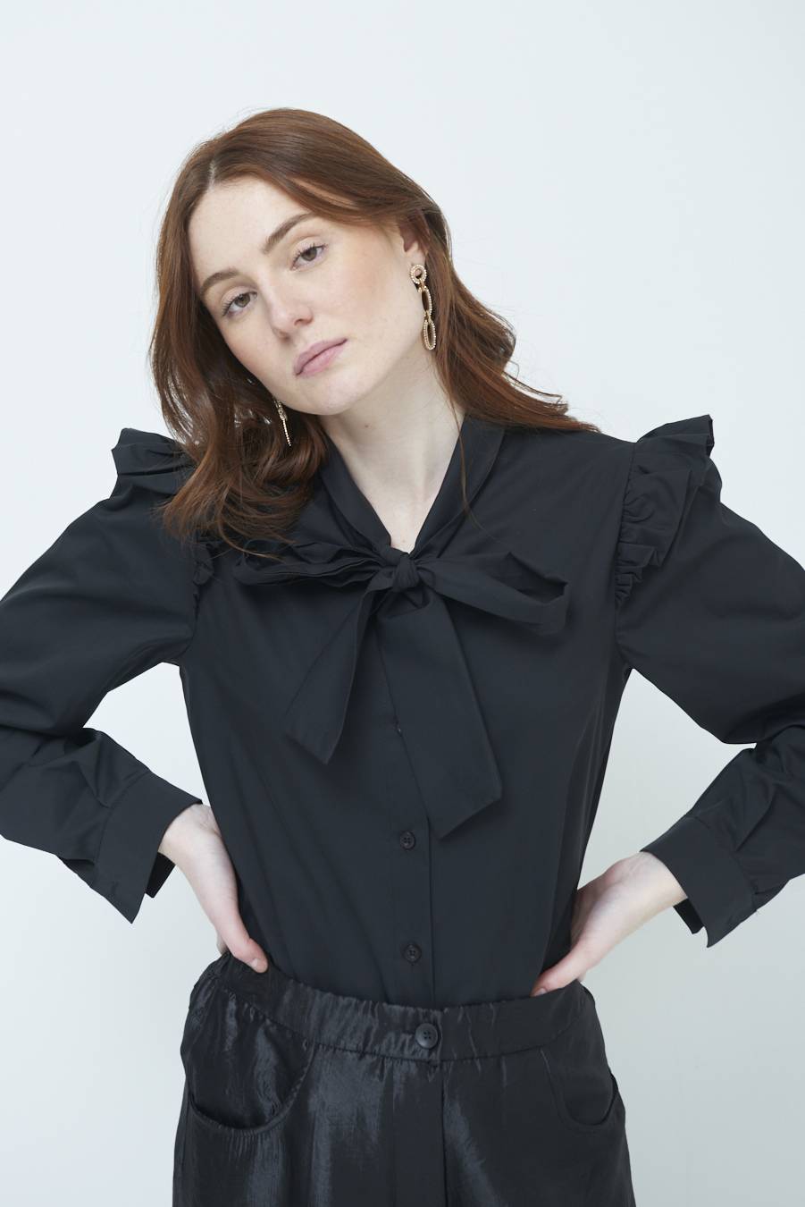 Kikisix CAMICIA NODO DAV. NERO Black Friday