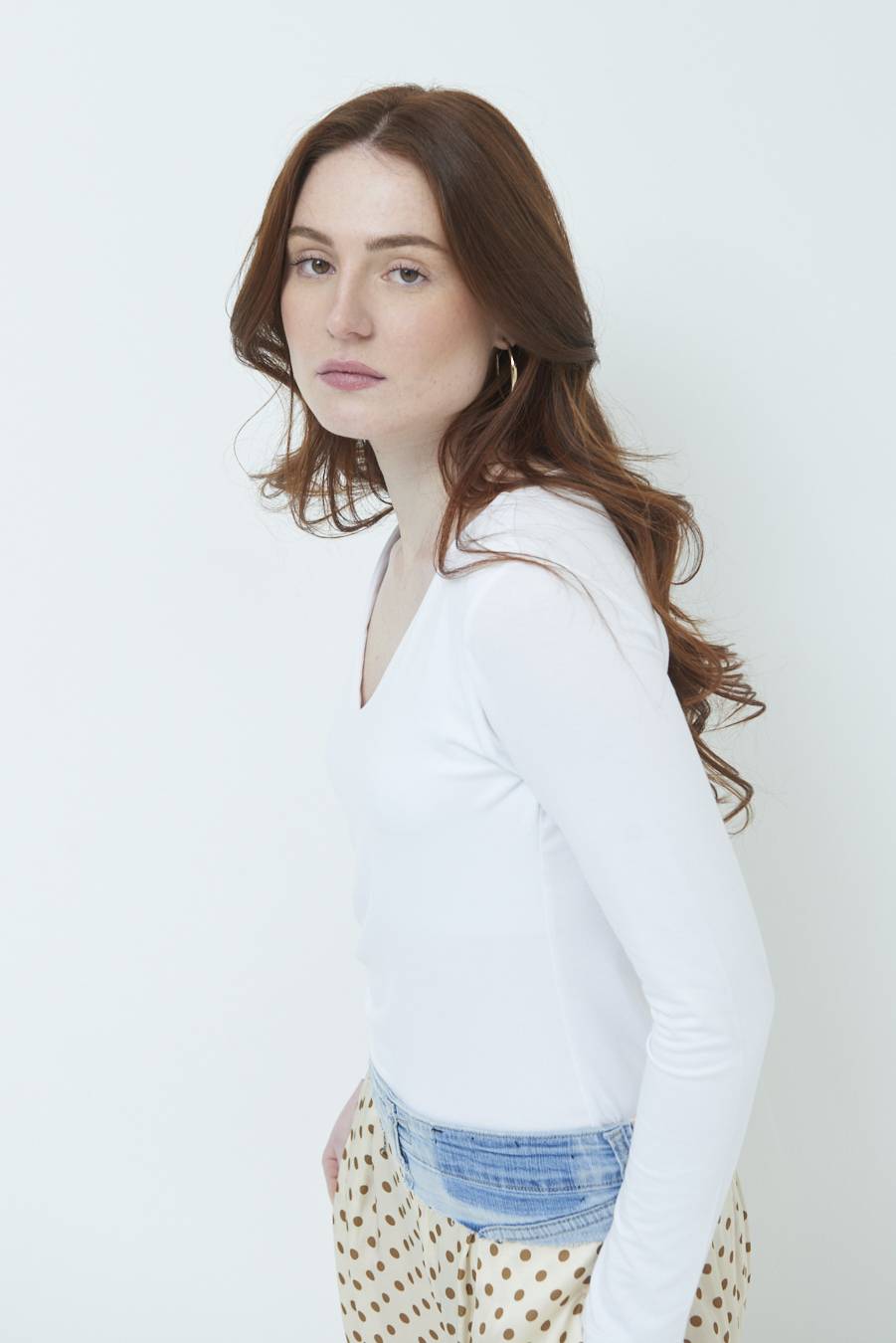 Kikisix BASICO SCOLLO V BIANCO Smaltimento dello stoccaggio