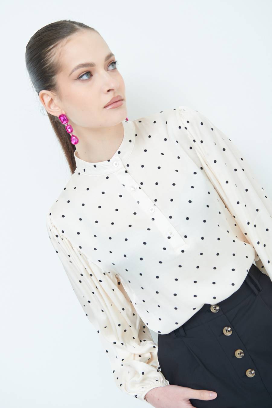 Kikisix CASACCA POIS RASO NERO Grandi sconti