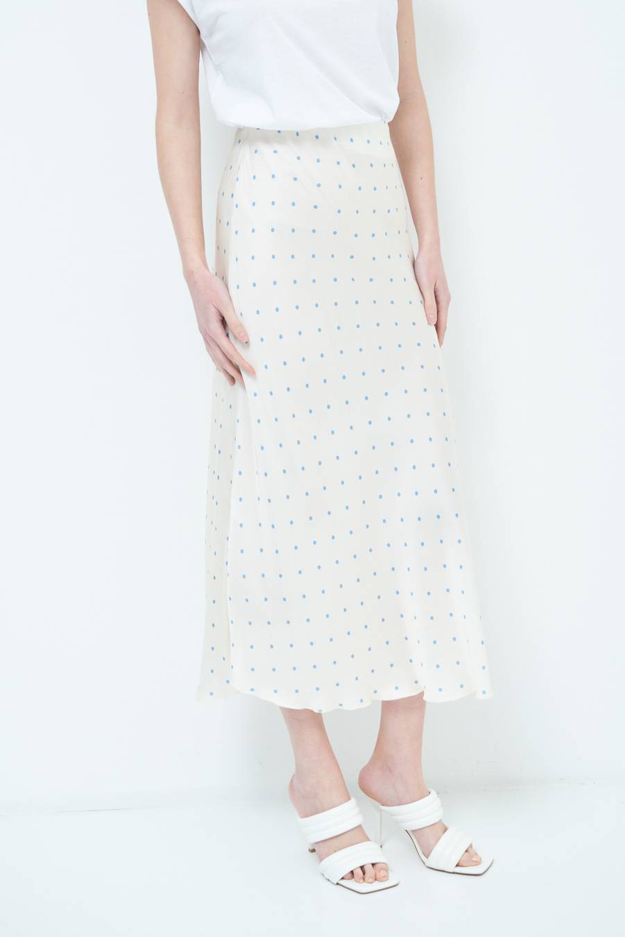 Kikisix GONNA POIS RASO AZZURRO Ultimi tre giorni