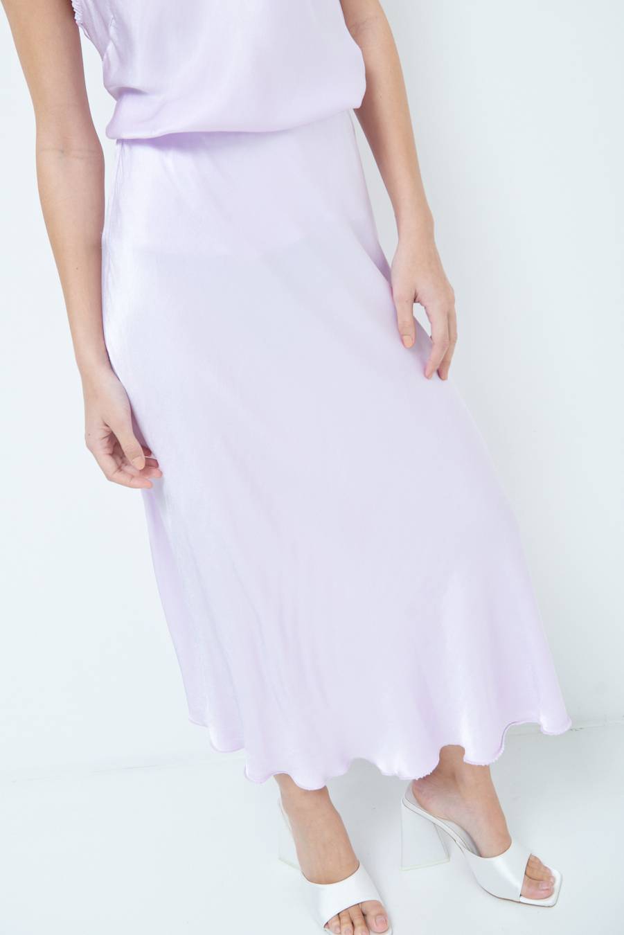 Kikisix GONNA RASO VISCOSA LILLA Promozione temporanea