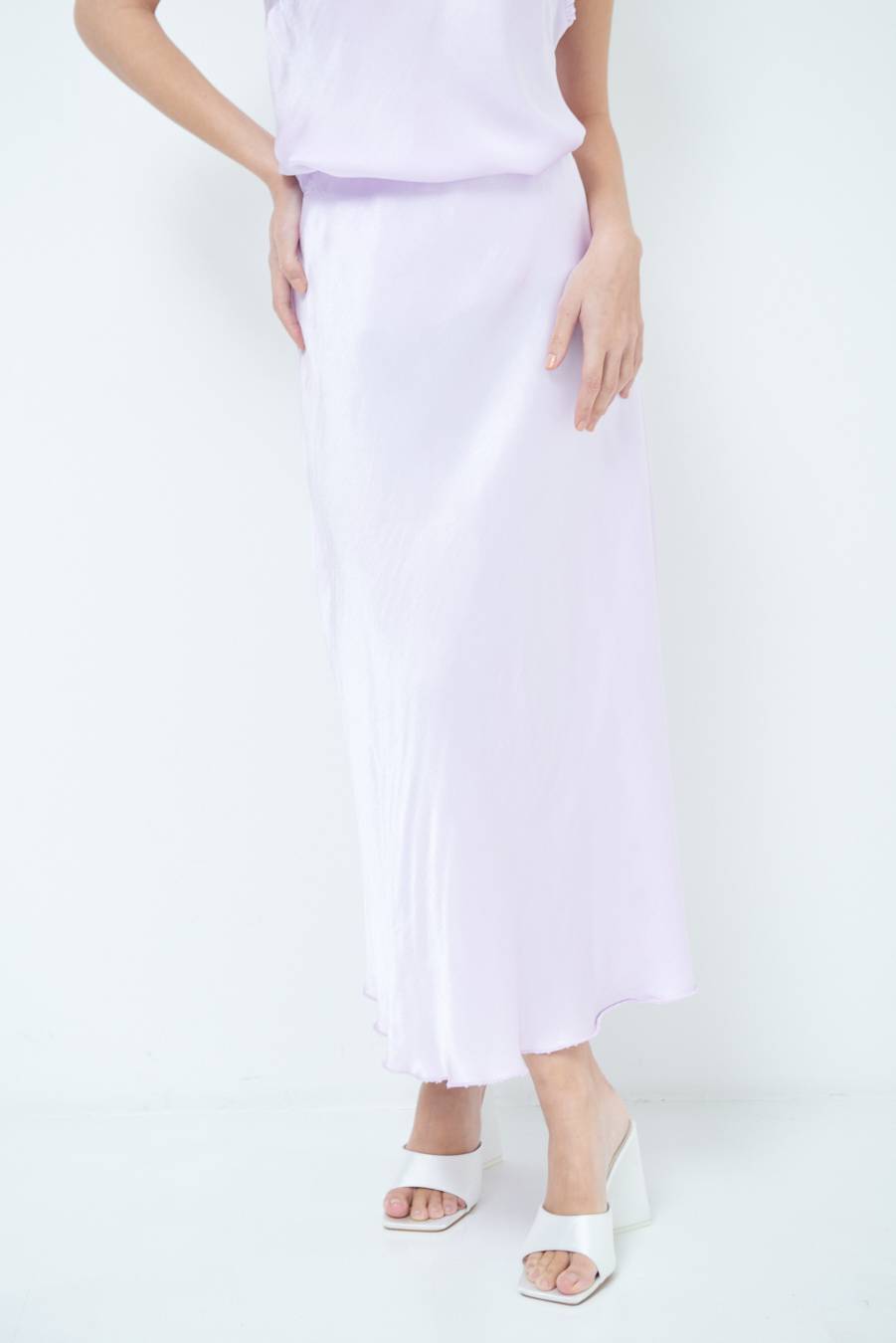 Kikisix GONNA RASO VISCOSA LILLA Promozione temporanea