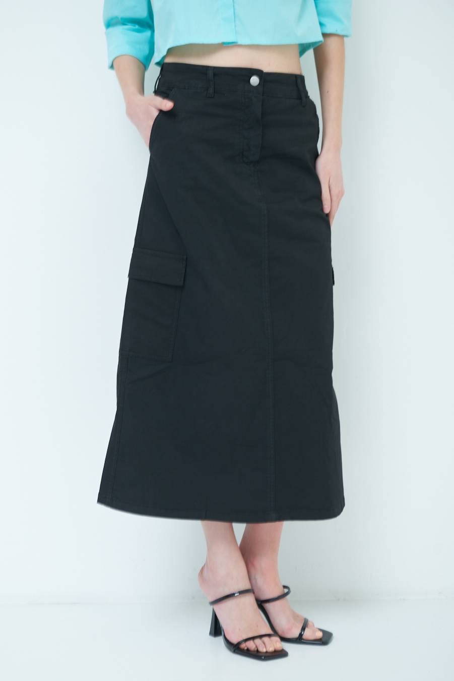 Kikisix GONNA CON TASCONI NERO Super sconto