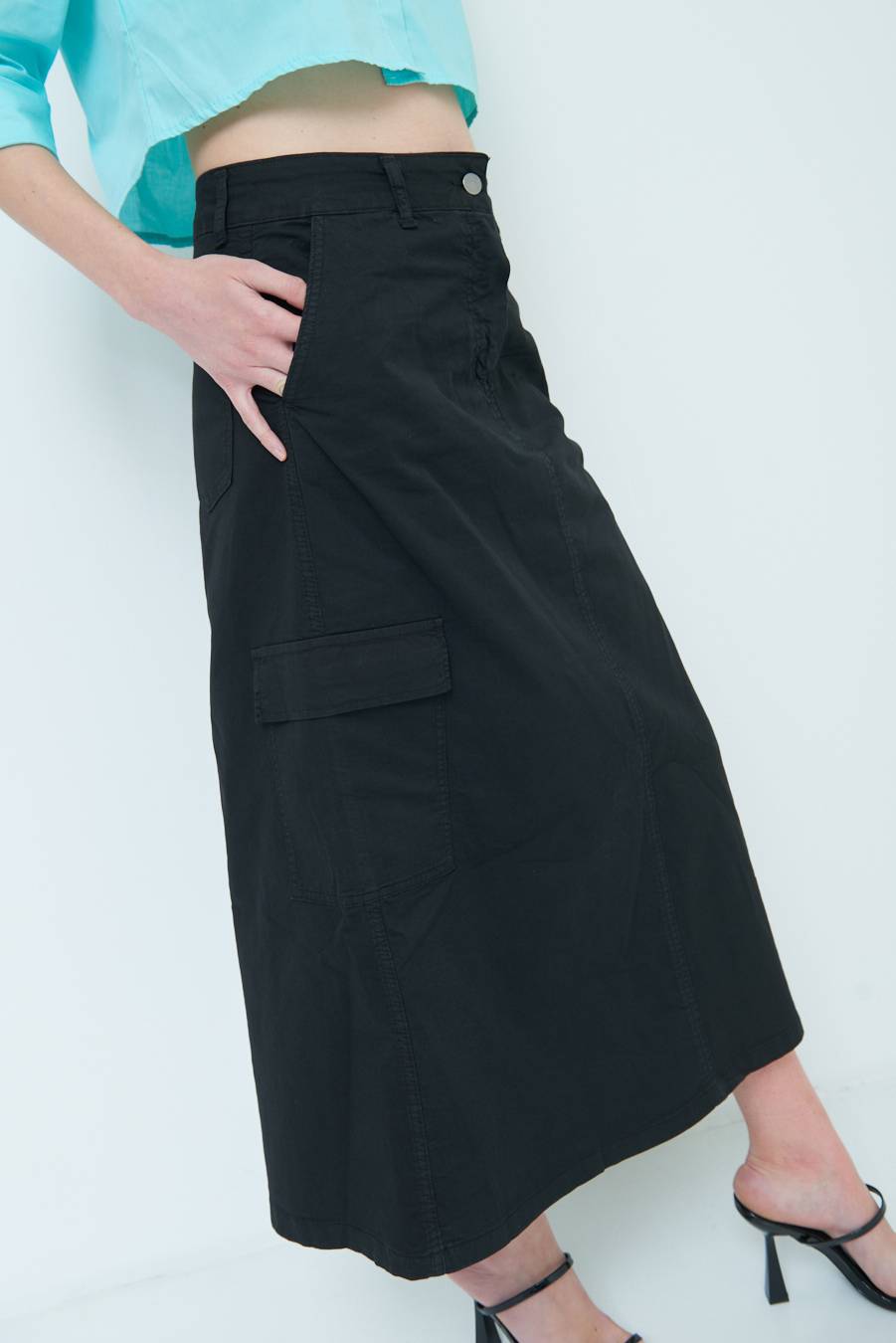 Kikisix GONNA CON TASCONI NERO Super sconto