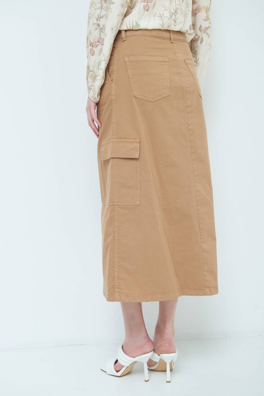 Kikisix GONNA CON TASCONI BEIGE Enormi sconti