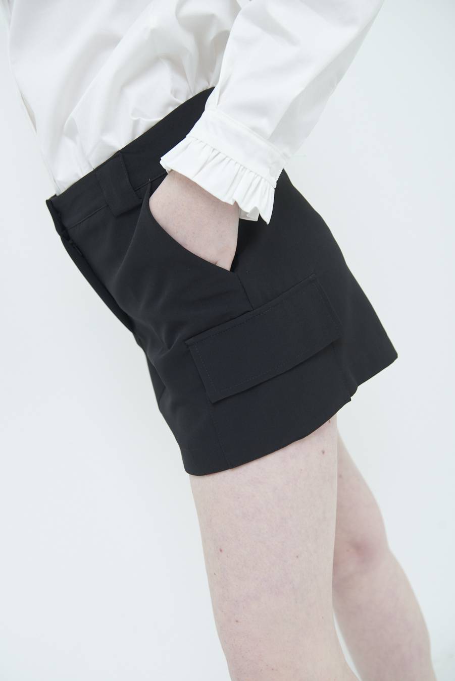 Kikisix PANTAGONNA CARGO CADI NERO Esporta salva