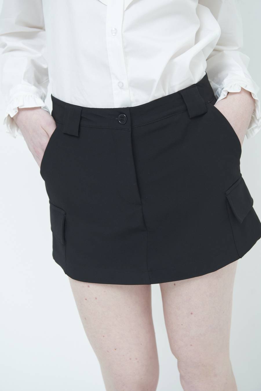 Kikisix PANTAGONNA CARGO CADI NERO Esporta salva