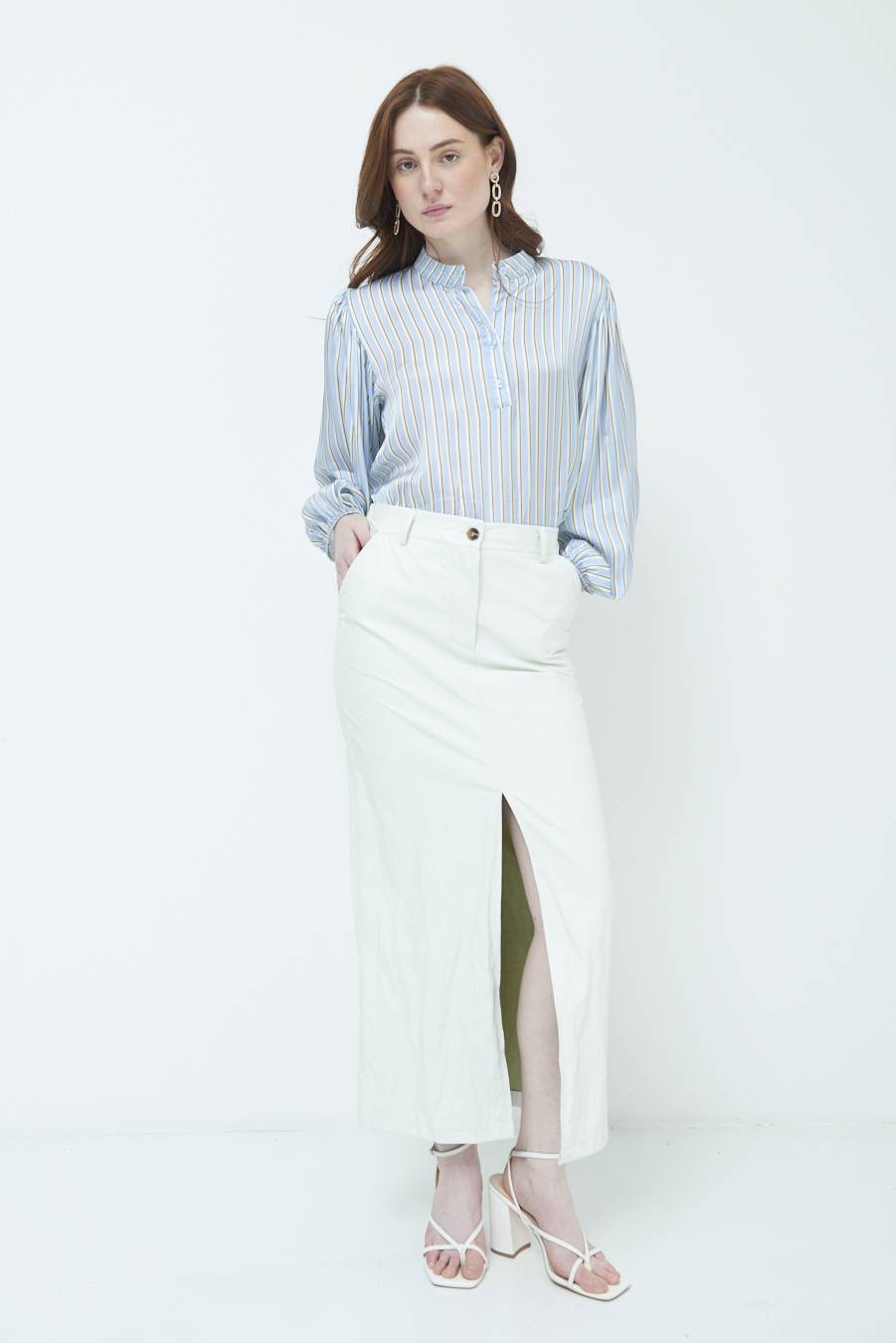 Kikisix GONNA ECOPELLE STROPICCIATA BURRO