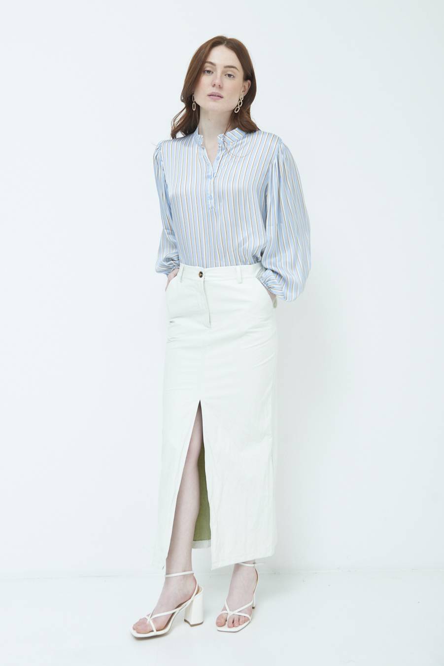 Kikisix GONNA ECOPELLE STROPICCIATA BURRO Sconti questo mese