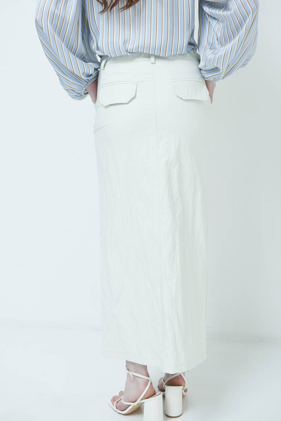 Kikisix GONNA ECOPELLE STROPICCIATA BURRO Sconti questo mese