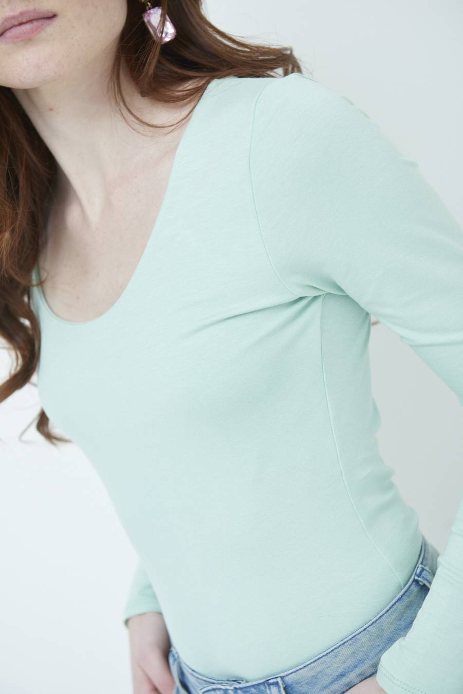 Kikisix BASICO SCOLLO MADONNA VERDE Pezzi Unici