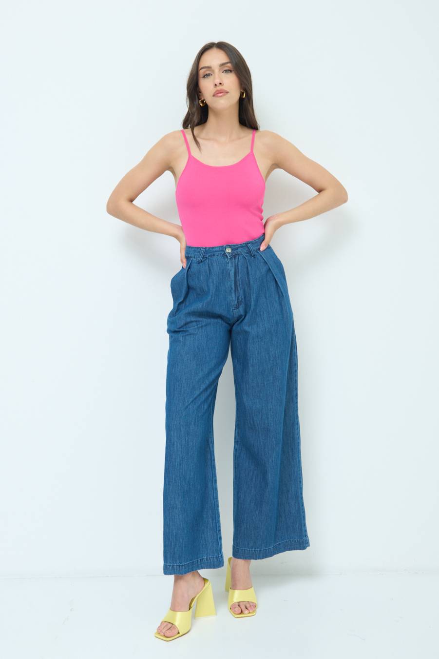 Kikisix PANTALONE CHAMBRAY PINCES JEANS