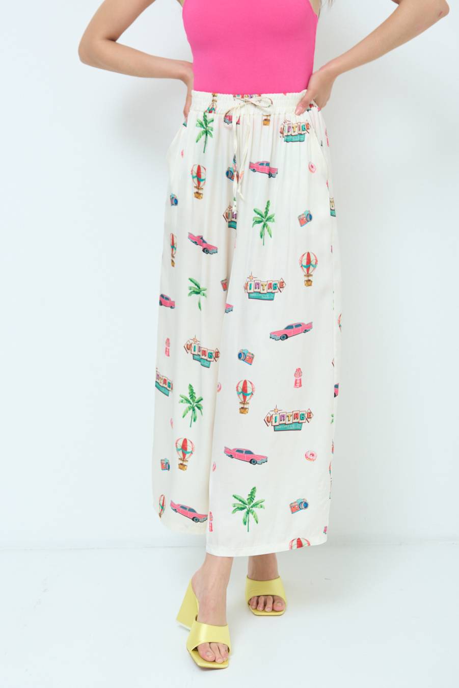 Kikisix PANTALONE PALAZZO PANNA Affare Del Giorno