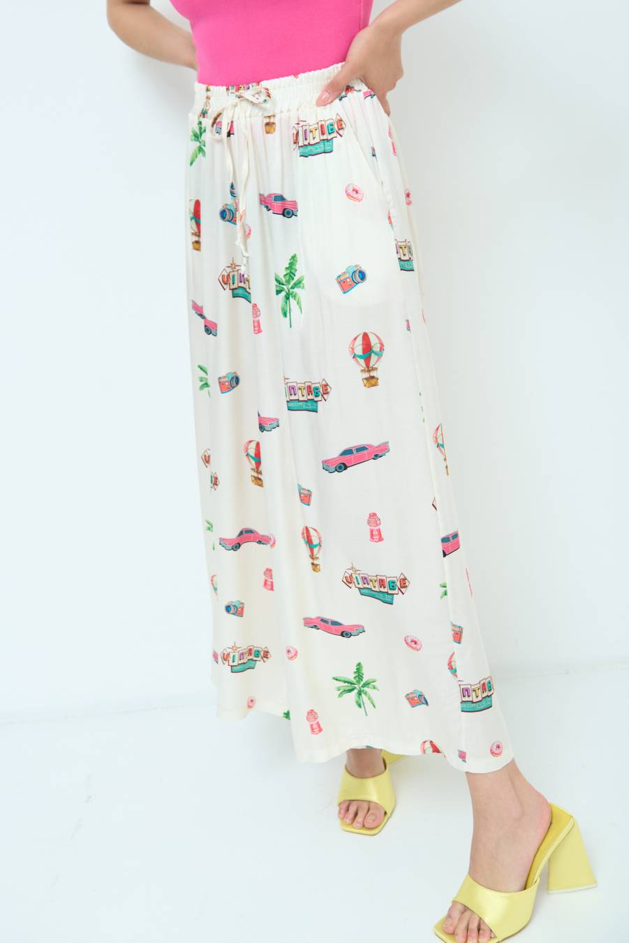 Kikisix PANTALONE PALAZZO PANNA Affare Del Giorno