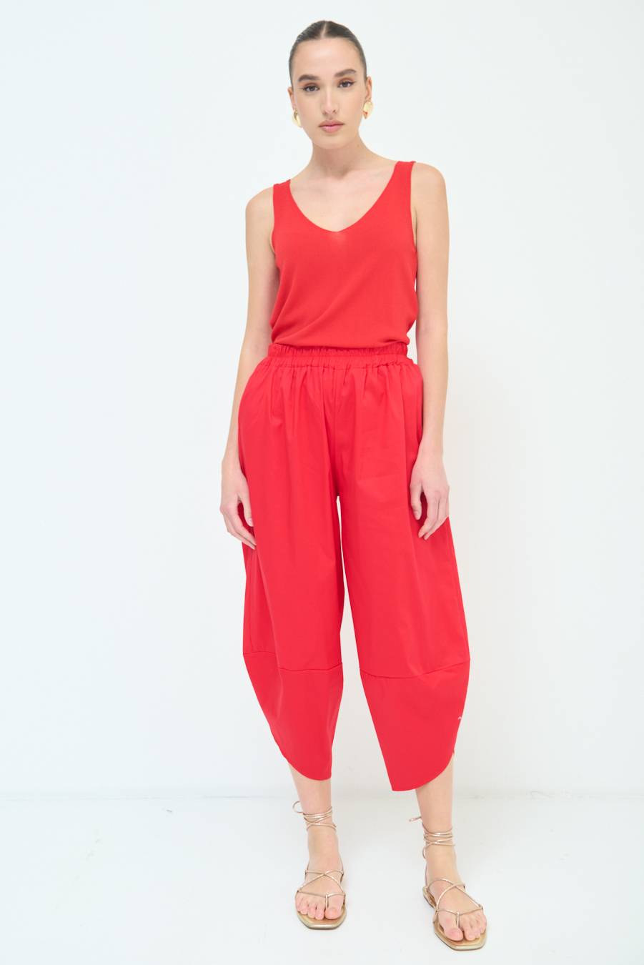 Kikisix PANTALONE OVER ROSSO Saldi