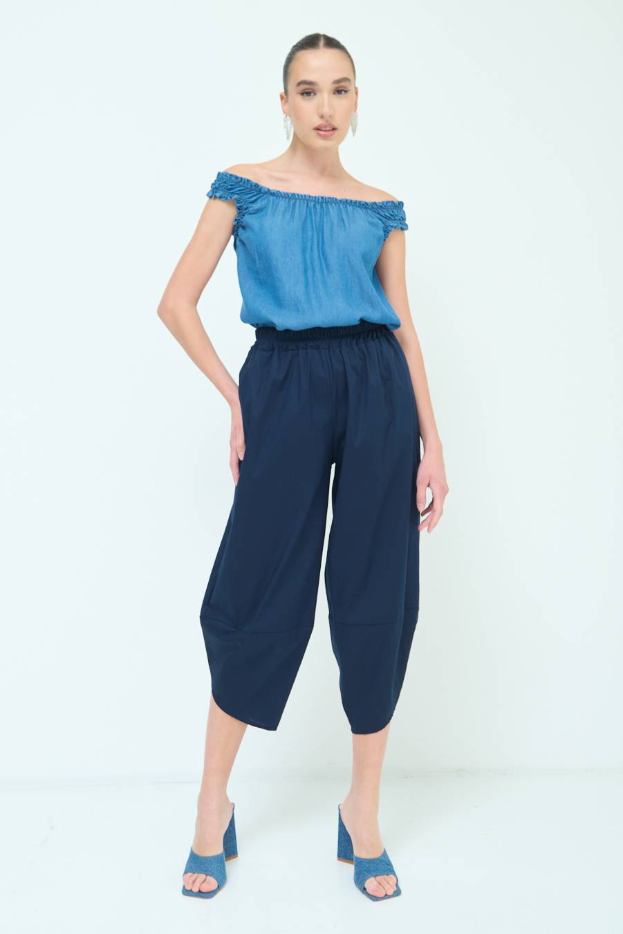 Kikisix PANTALONE OVER BLU Offerte
