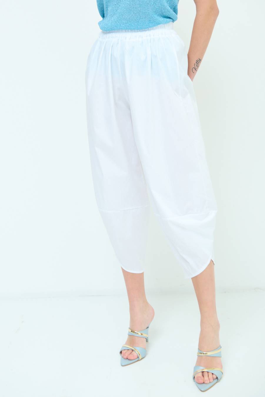 Kikisix PANTALONE OVER BIANCO Hotsell