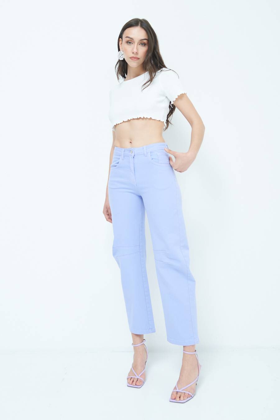 Kikisix PANTALONE LINEA UOVO LILLA