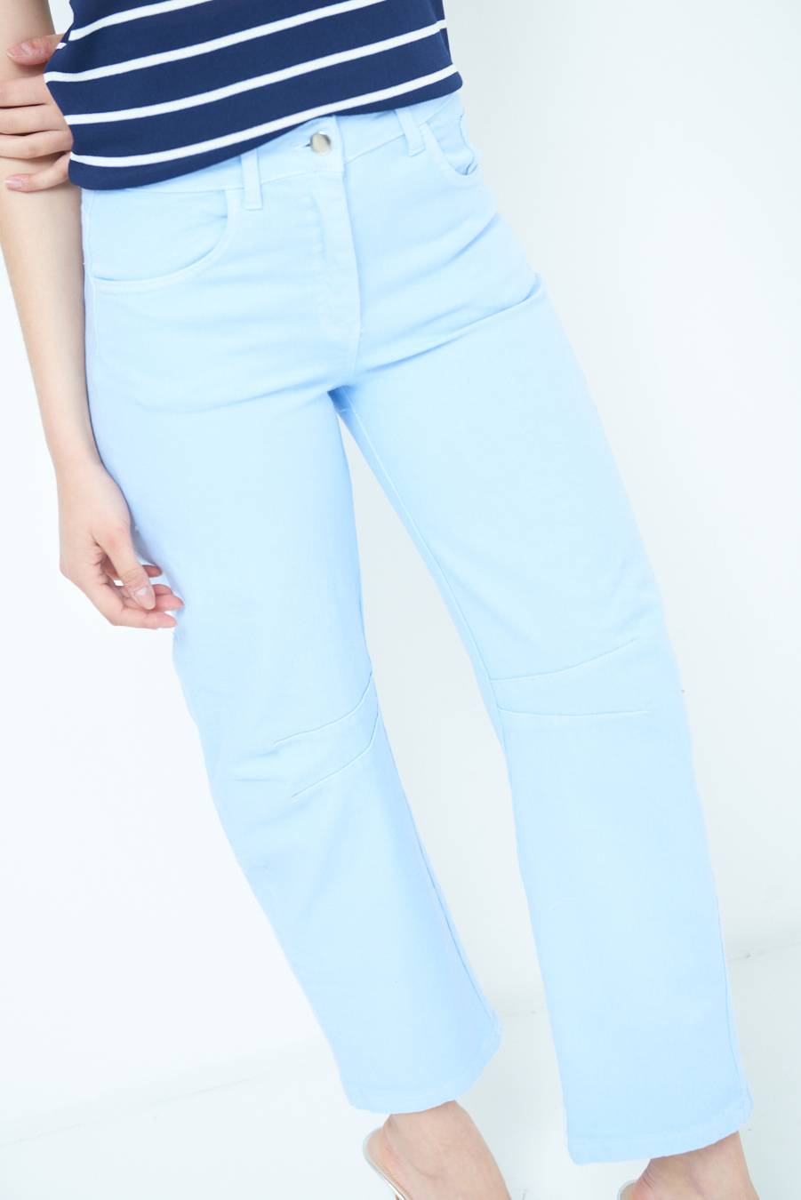 Kikisix PANTALONE LINEA UOVO CELESTE I Più Venduti