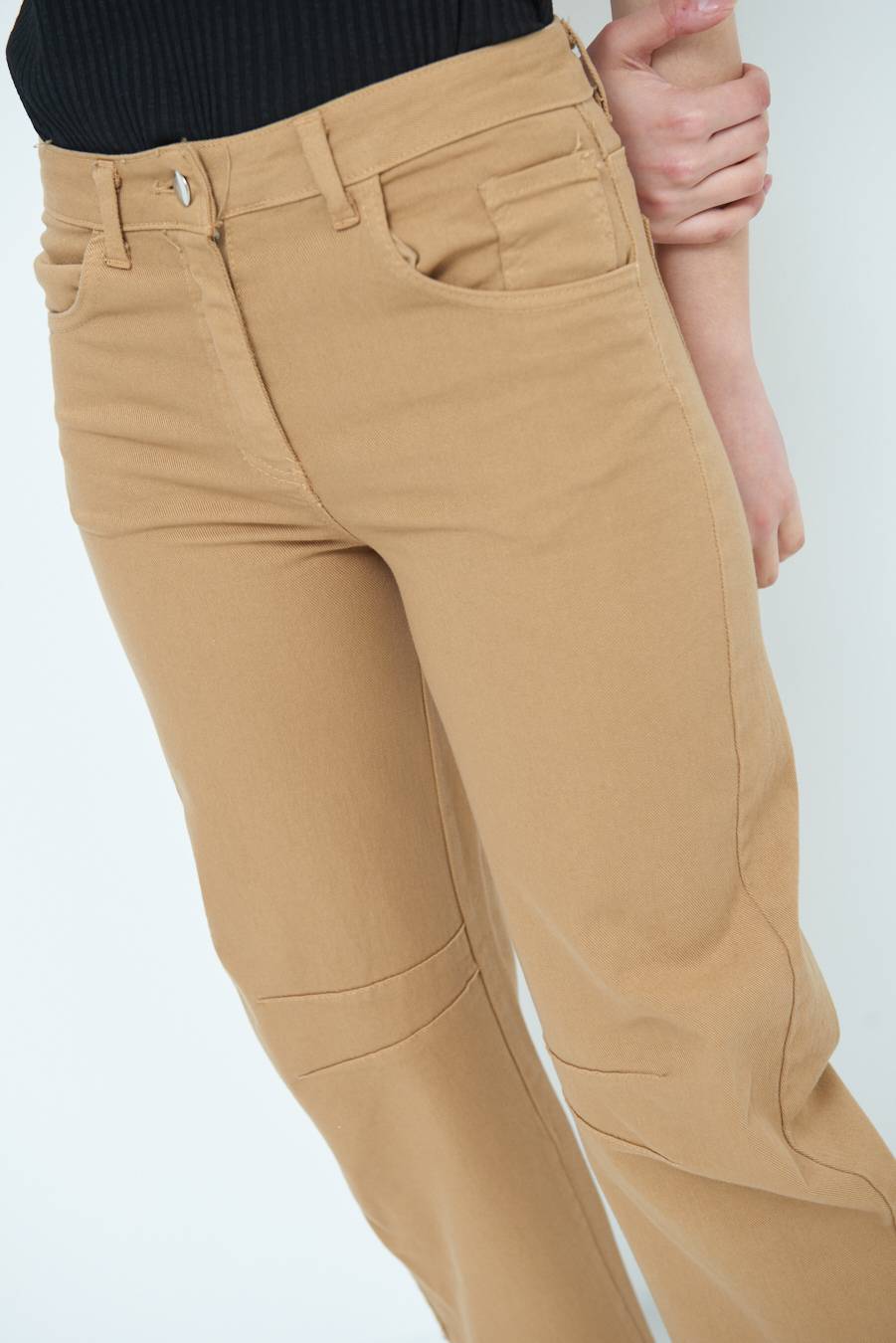 Kikisix PANTALONE LINEA UOVO CAMMELLO Vendite Flash