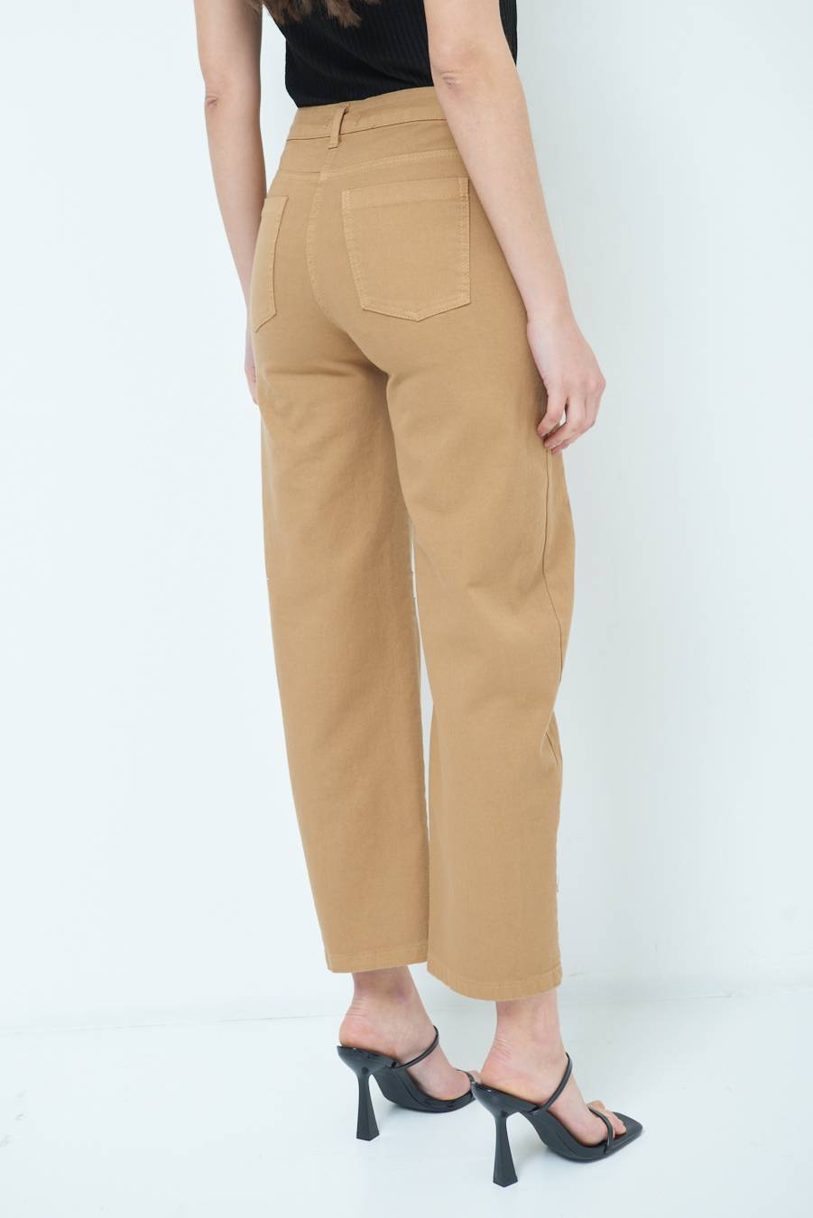 Kikisix PANTALONE LINEA UOVO CAMMELLO Vendite Flash