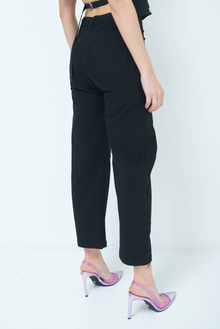 Kikisix PANTALONE LINEA UOVO NERO Negozio