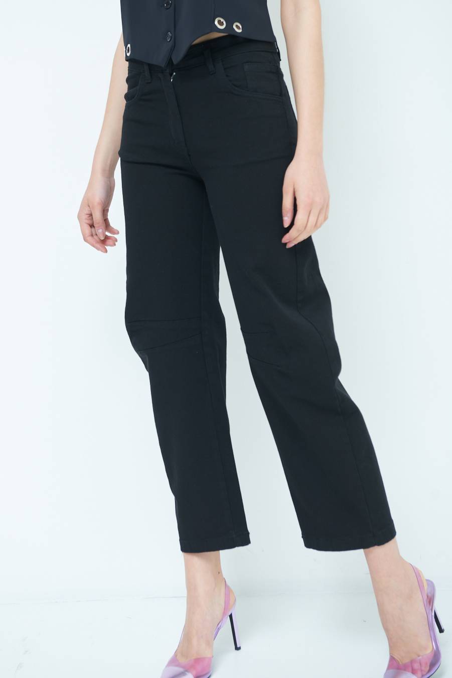 Kikisix PANTALONE LINEA UOVO NERO Negozio