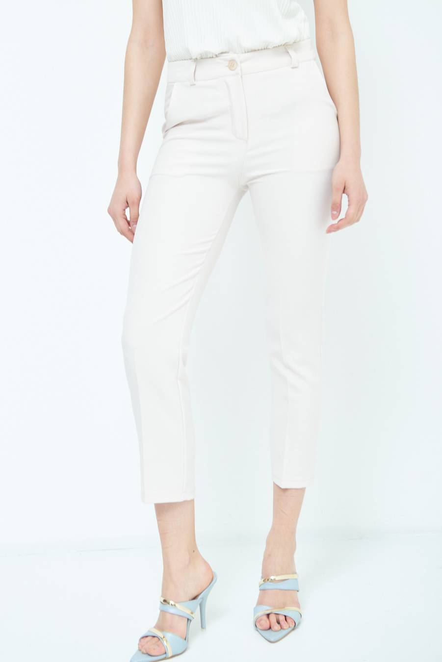 Kikisix PANTALONE SIGARETTA BEIGE Moda